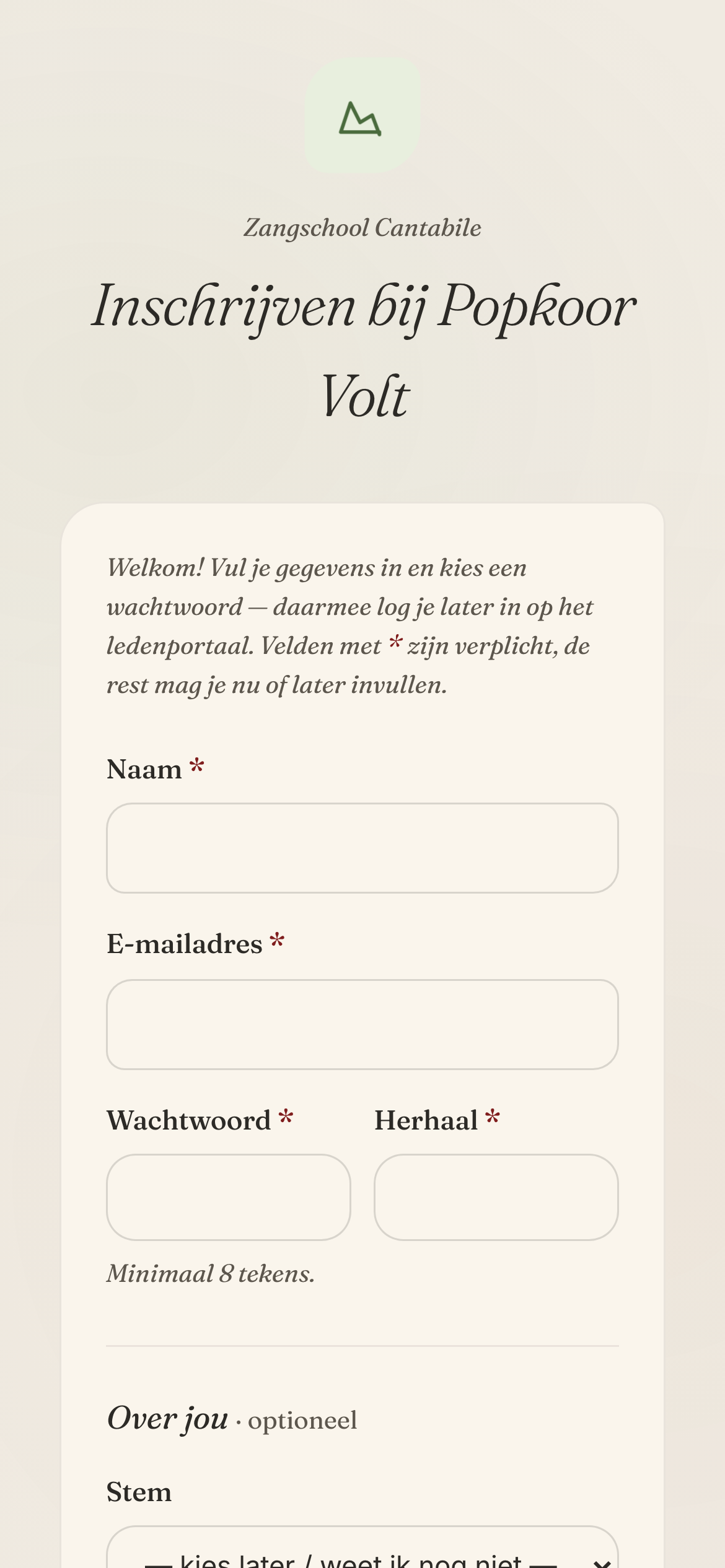 Leden schrijven zichzelf in